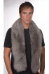 Bluish fox fur scarf